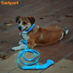 Reflektierende lederne Haustier-Hundehalsring Trainings-gehende Leine der heißen Verkaufsproduktsicherheit